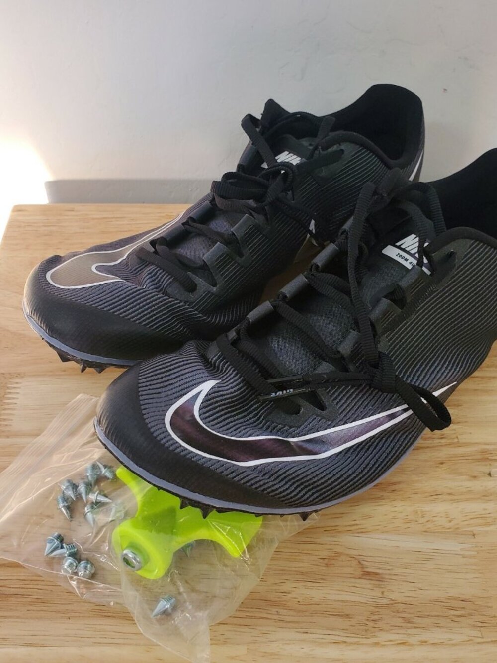 New Nike Zoom 400 Mens Size 14 Track Sprint Spikes Black Indigo AA1205-005